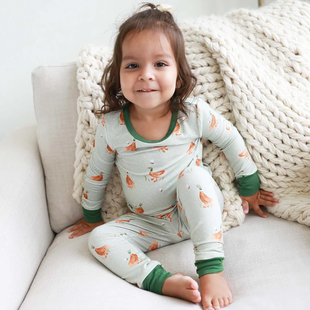Lucky Ducky Two Piece Pajama Set | Caden Lane