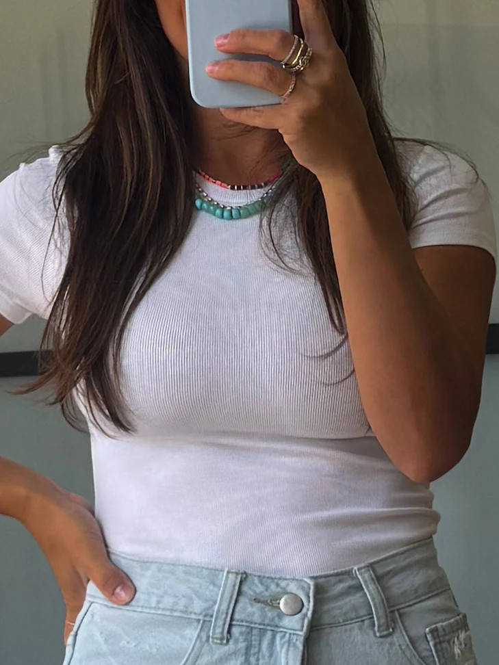 Essential Ribbed Tee | White | +Plus Available | RESTOCK | Shop Talulah