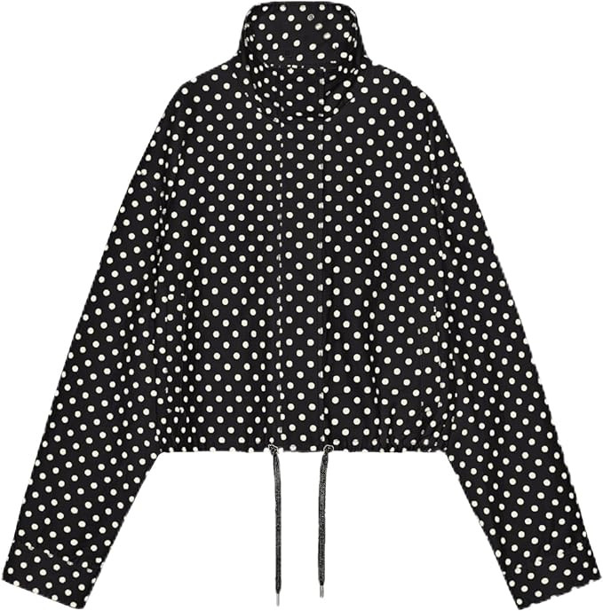 Songling Women Polka Dot Jacket Lightweight Zip Up Coat 2026 Trendy Fall Outfits Cropped Spring J... | Amazon (US)