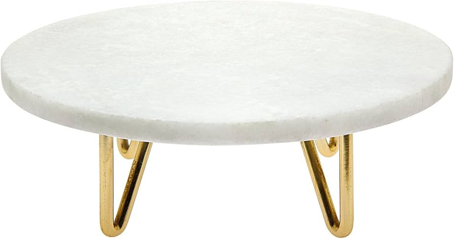 Godinger Marble Cake Stand, 10in, Round, Silver | Amazon (US)