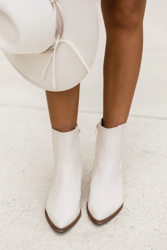 Darby Pointed Toe Beige Western Boot | The Pink Lily Boutique