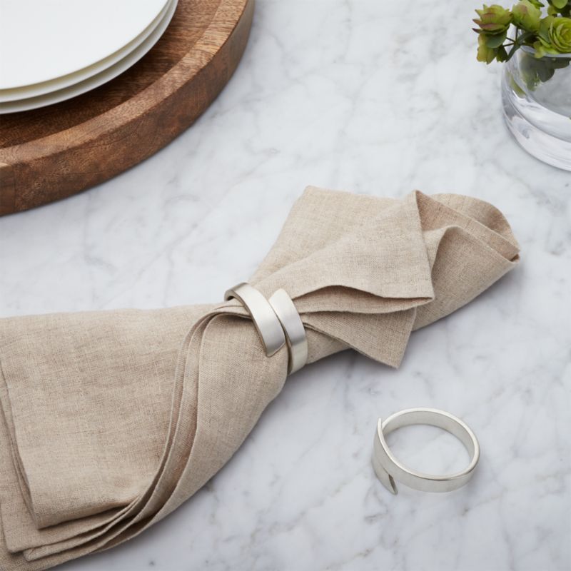 Wrap Silver Napkin Ring + Reviews | Crate and Barrel | Crate & Barrel