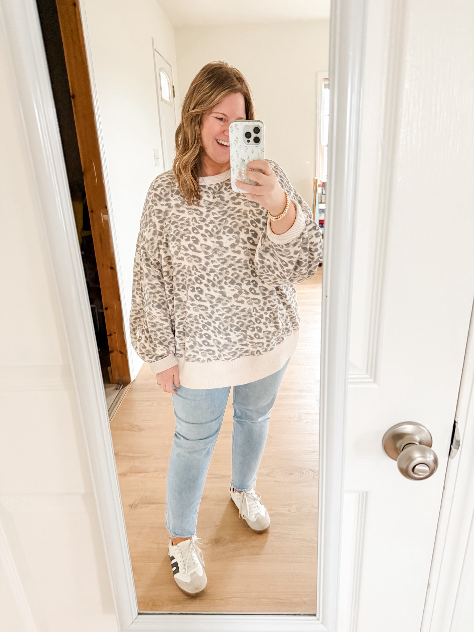 Friday teacher outfit! This aerie sweatshirt is perfect when you just want to be comfy.  Wearing a large.  My maternity jeans are older so linked similar 

#LTKMidsize #LTKBump #LTKSaleAlert