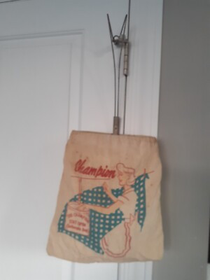 Vintage CHAMPION Clothes Pin Bag Holder Hanger Clothesline 100% Cotton | eBay US