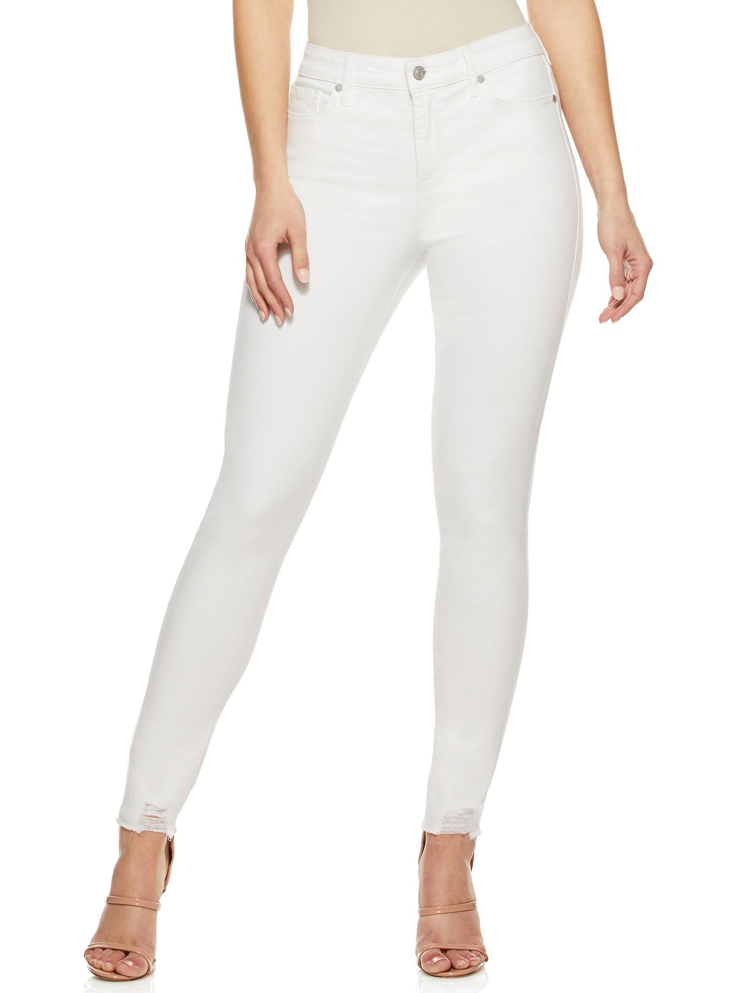 Sofia Jeans by Sofia Vergara Women's Rosa Curvy Ripped High-Rise Ankle Jeans - Walmart.com | Walmart (US)