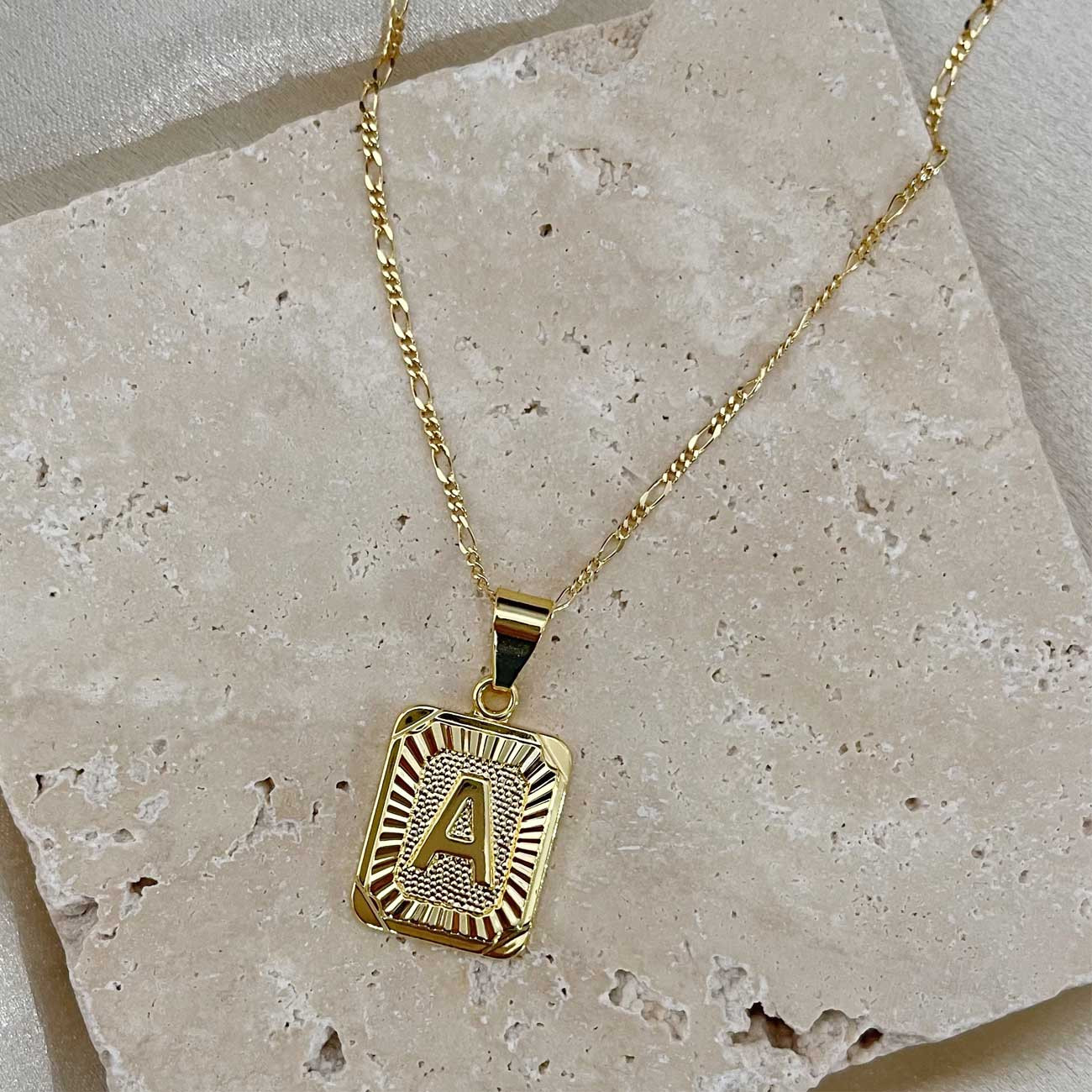 Gold Filled Initial Card Necklace | BRACHA