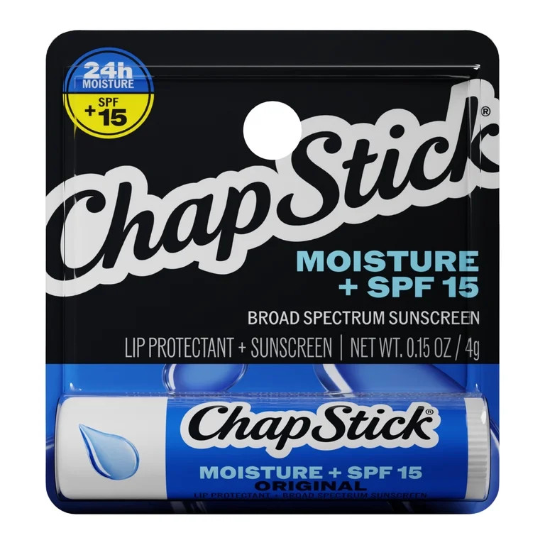 Chapstick Original Lip Moisturizer Lip Balms - SPF15, SPF Lip Balm Stick - 0.45 Oz/3 Ct | Walmart (US)