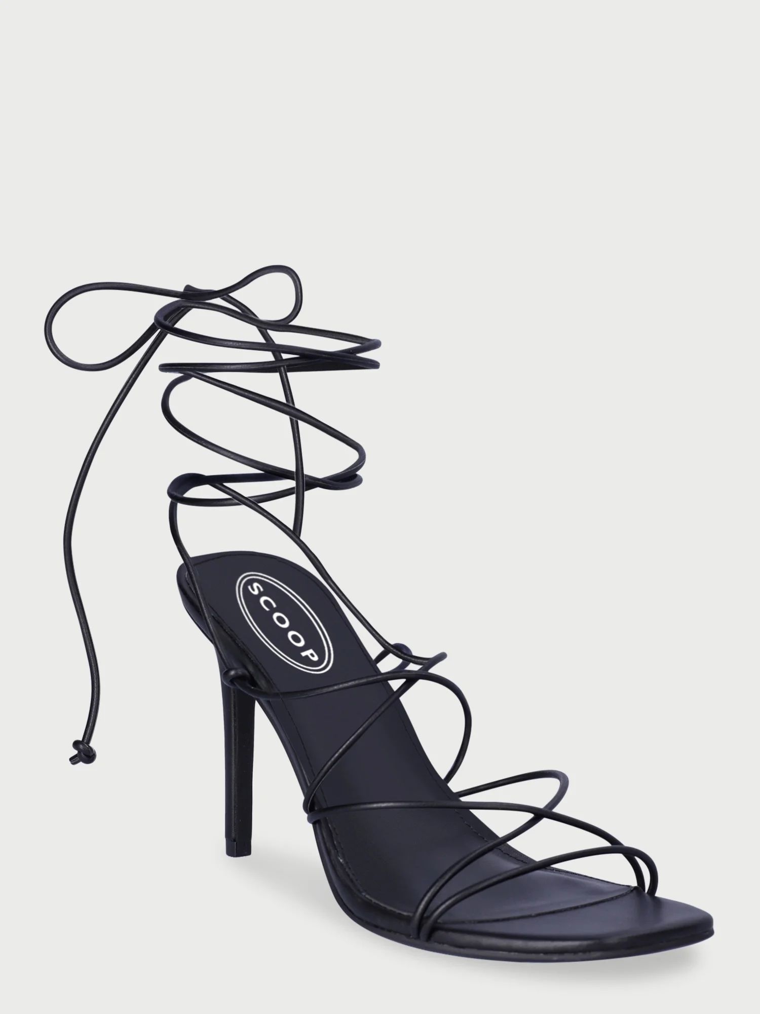 Scoop Women’s Lace Up Stiletto Heel Sandals | Walmart (US)