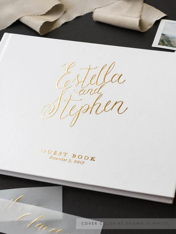 Wedding guest book wedding guestbook foil guest book guest | Etsy | Etsy (US)