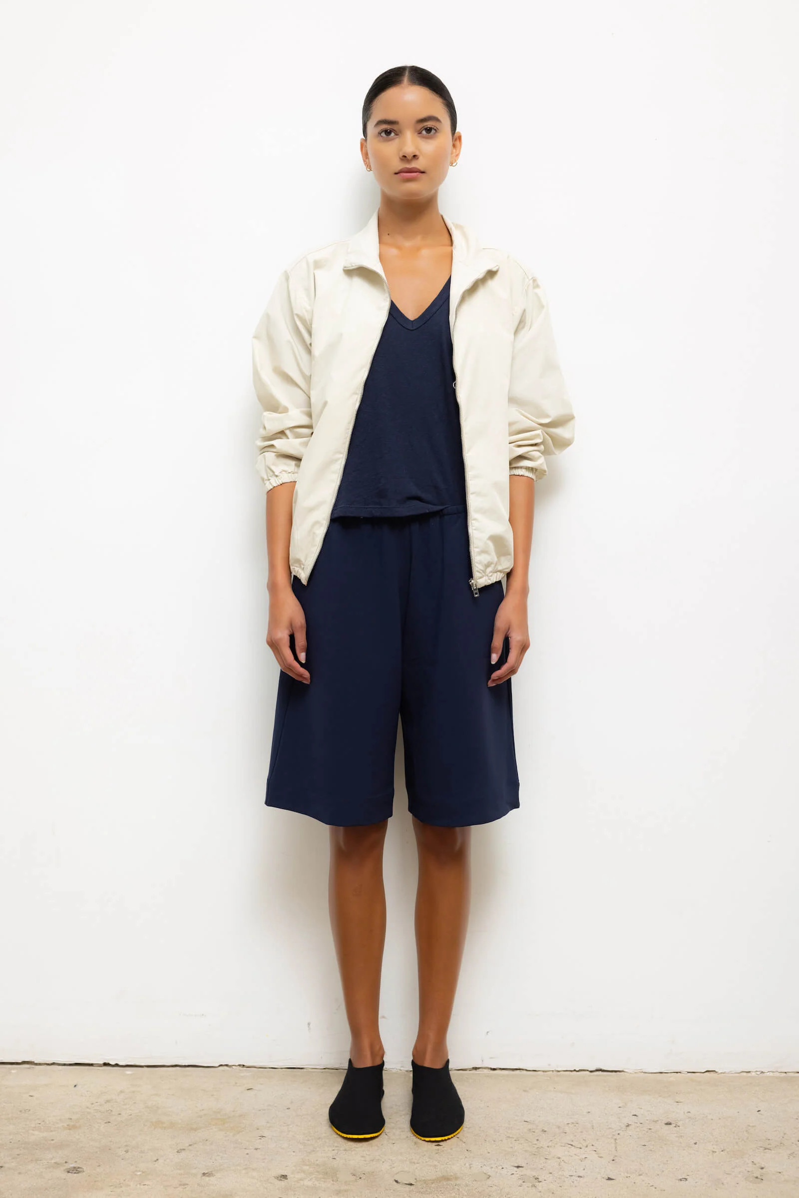 LESET Ari City Short in Midnight in Crepe | LESET