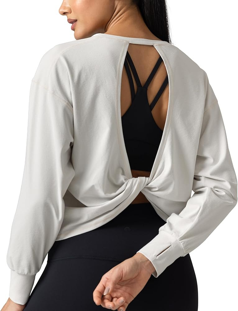 Colorfulkoala Long Sleeve Shirts for Women Oversized Crew Neck Tops Casual Workout Fashion T-Shir... | Amazon (US)