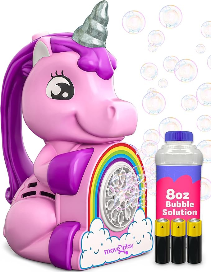 Move2Play, Unicorn Bubble Blower | Basket Stuffer | Bubble Machine | Toy for Toddlers, Boys and G... | Amazon (US)