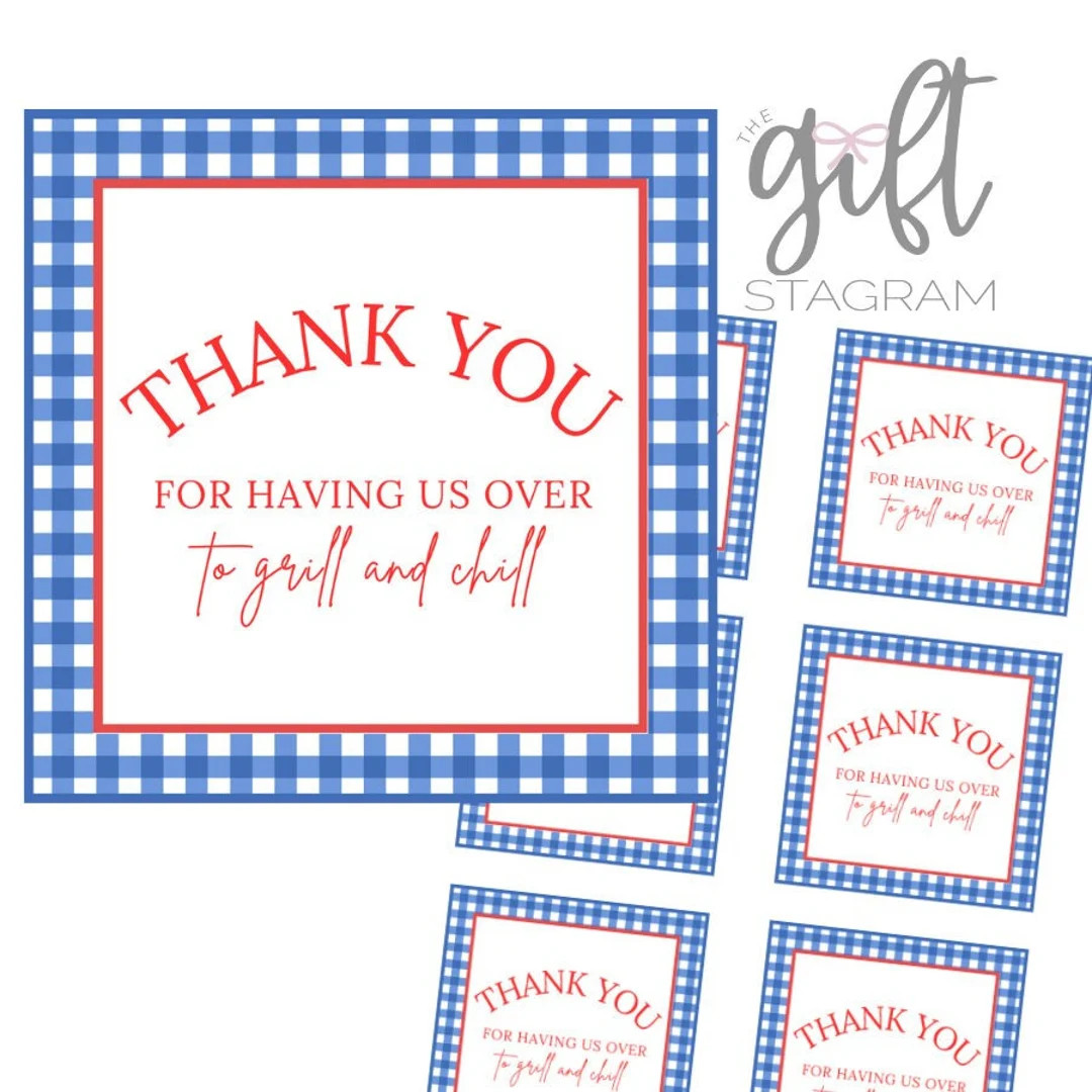 Thank You for Having Us to Grill and Chill Gift Tag | DIGITAL DOWNLOAD | Thank You Gift Tag | Tha... | Etsy (US)
