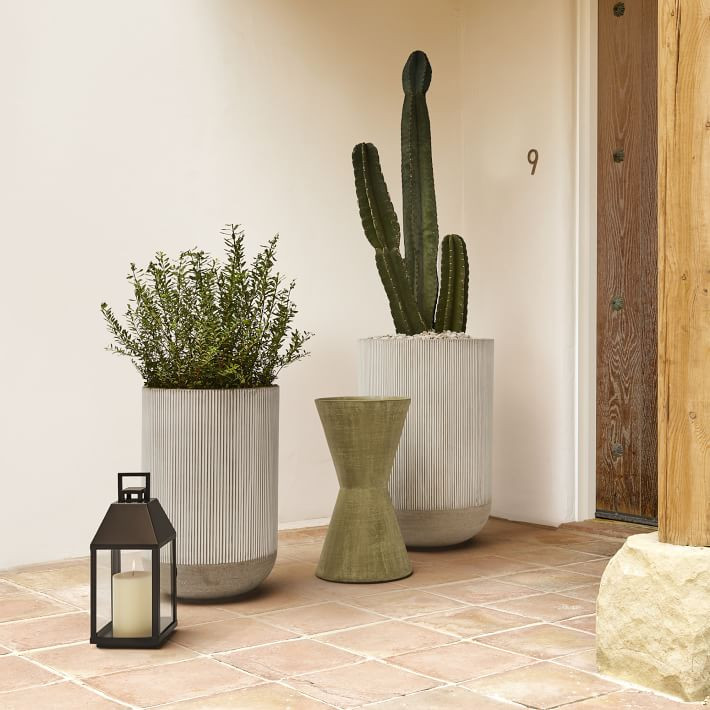 Textured Radius Ficonstone Indoor/Outdoor Planters | West Elm (US)