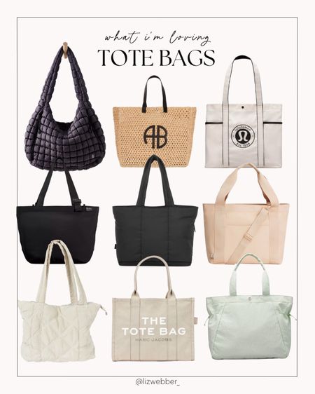 What I’m loving right now: Tote bags! They’re perfect for the gym, as a diaper bag - literally anything!  Here’s some of my faves ➡️

Tote bags, lululemon tote, free people tote, Beis, accessories 

#LTKFind #LTKstyletip #LTKitbag