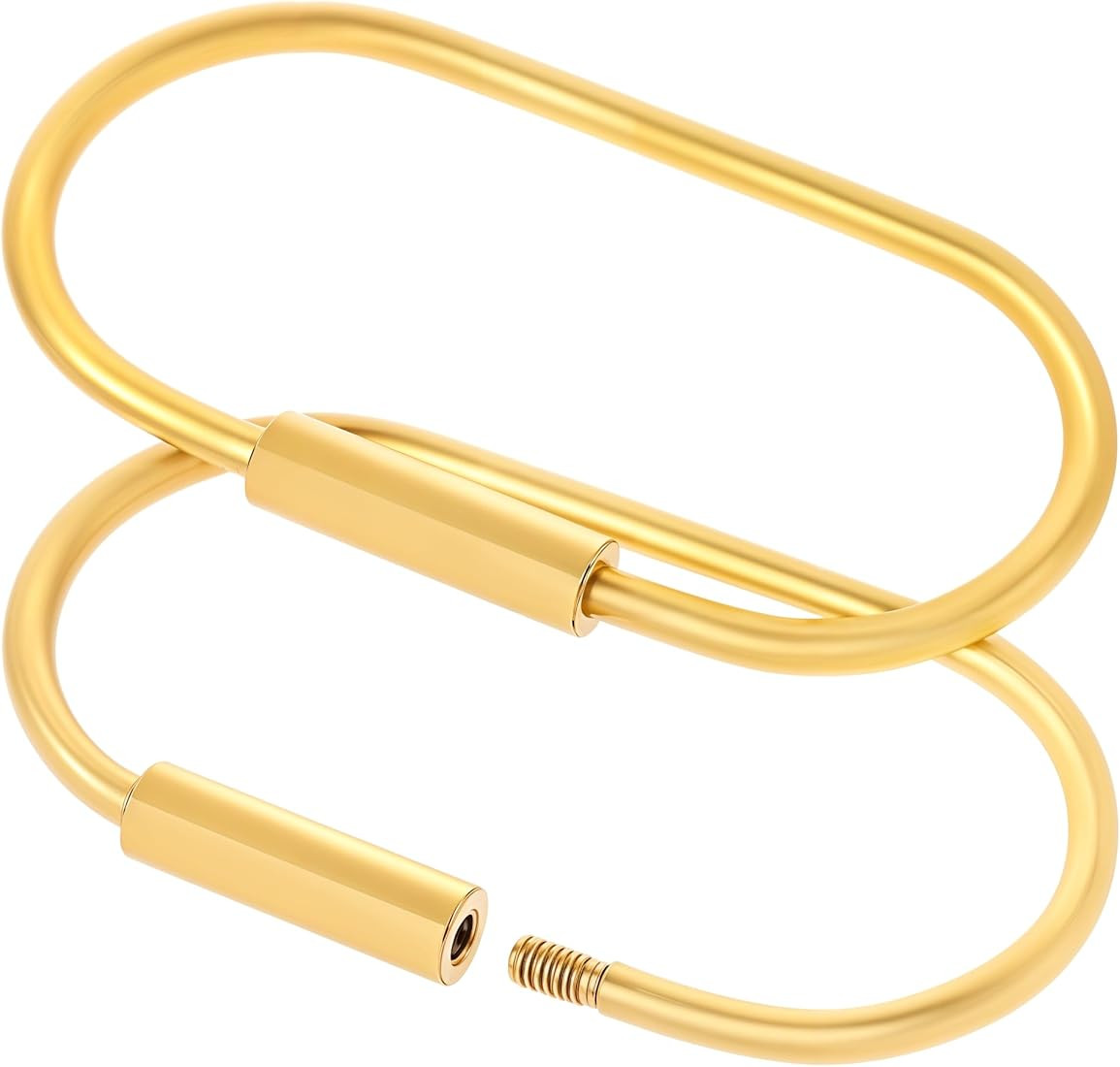 Gold Carabiner Clip 2pcs Brass Key Ring Gold Screw Lock Clip Key Ring Chain Simple Style Heavy Du... | Amazon (US)