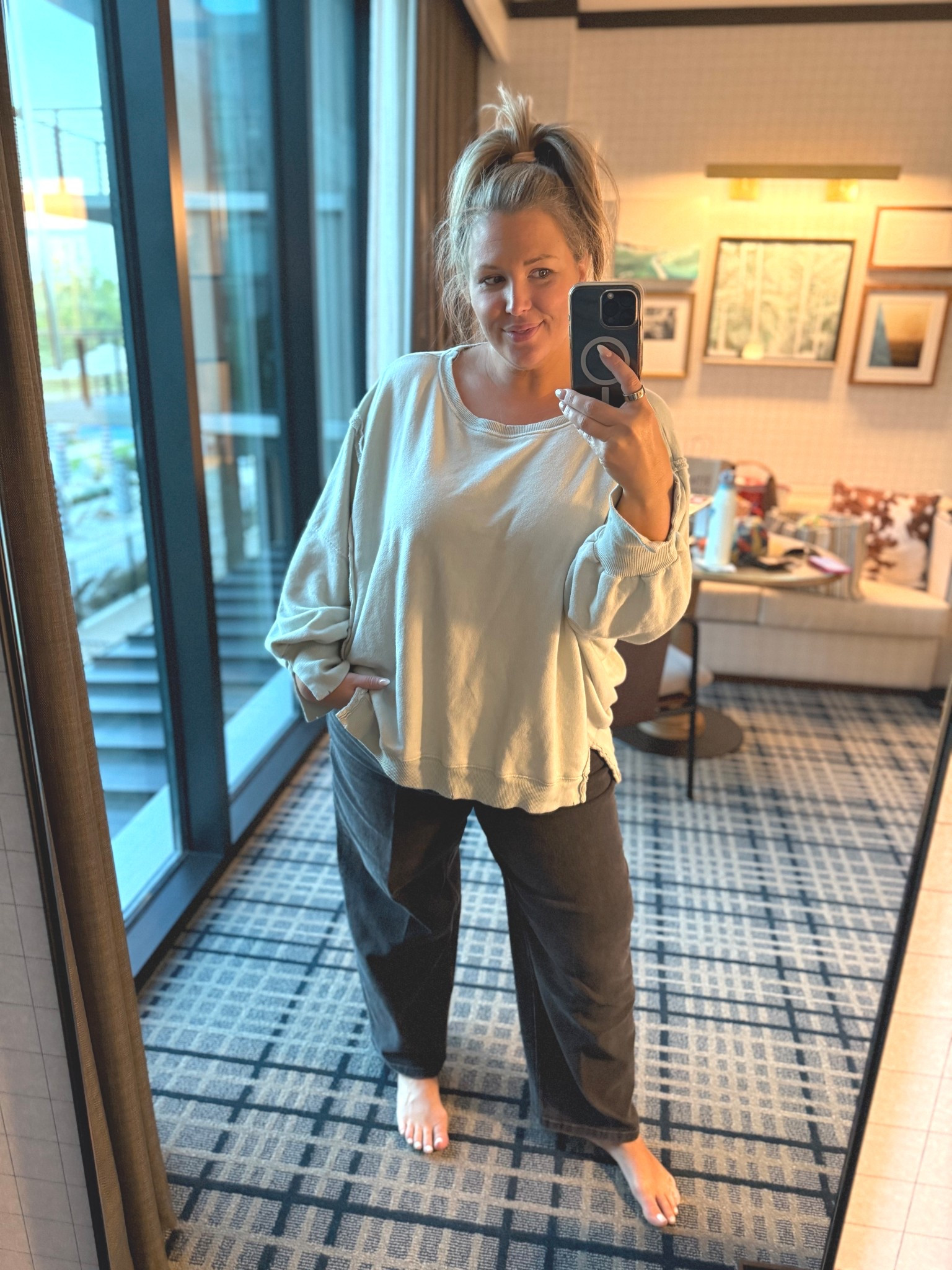 SALE ENDS TONIGHT 9/10!! 👉Loving the new spanx authentic 360 denim that come in petite, regular and tall!! These are the 90’s straight leg - I’m in my regular size 2X! If you’re shaped like me, just get your regular size! If you are less hippy with a flatter tummy, you can probably size down. Im 5’8 and wearing the regular length! CODE: DENIM360 for 15% off new and old customers!!! 

Top is an XL and fits like a 2X!! 

#LTKSaleAlert #LTKPlusSize #LTKCon #LTKPlusSize #LTKSaleAlert #LTKCon