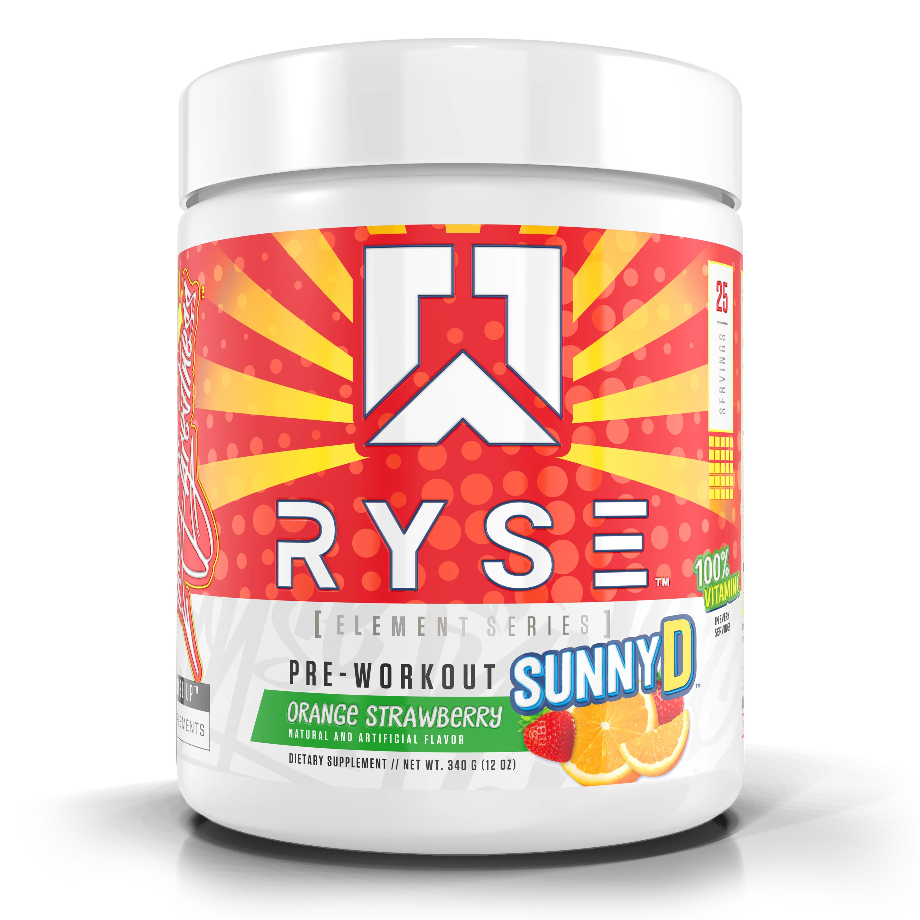 RYSE Element Series, Pre Workout Powder, SUNNY-D Orange Strawberry, 25 Servings - Walmart.com | Walmart (US)