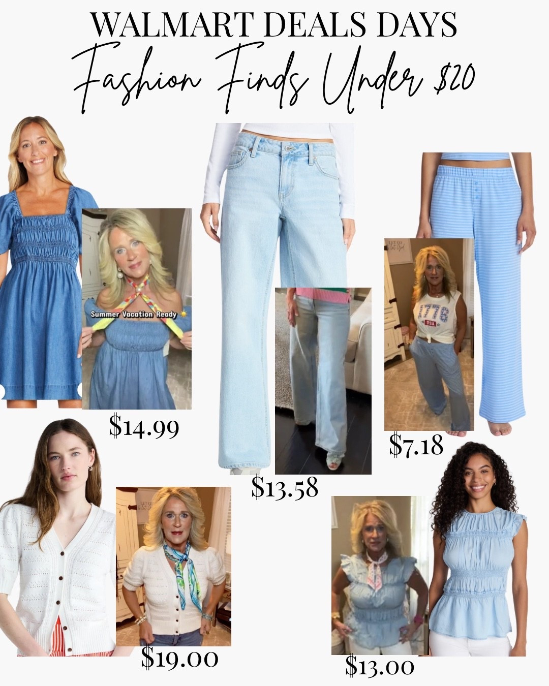 Walmart Deals Days fashion finds under $20! ✨

These affordable pieces look far more expensive than their price tags. From wide-leg jeans and summer dresses to elevated tops and wardrobe basics, these are my favorite Walmart fashion deals right now.

Shop everything linked here before these deals disappear!

#LTKStyle #LTKFashion #LTKCreator #WalmartFashion #AffordableFashion #FashionOver50 #WomenOver50Style #GenXStyle #SummerStyle #LooksExpensiveIsnt #ElevatedStyle #WalmartDealsDays

#LTKU #LTKSaleAlert #LTKOver40