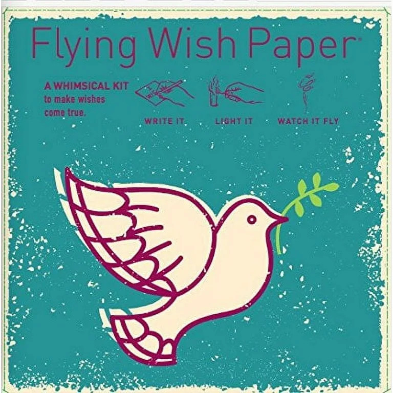 Flying Wish Paper, Peace Dove - Write It, Light It, & Watch It Fly - 5" x 5" - Mini Kits | Walmart (US)