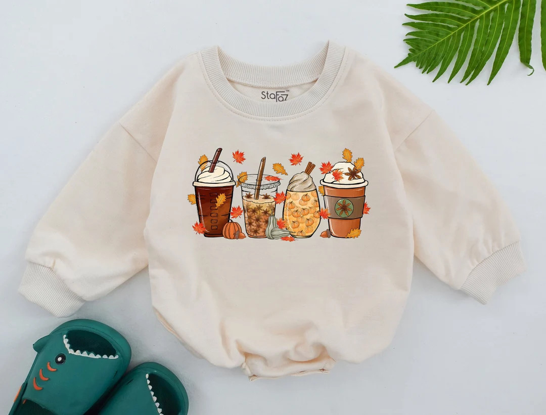 STAFAZ Fall Coffee Baby Romper Cute Fall Clothes Coffee - Etsy | Etsy (US)