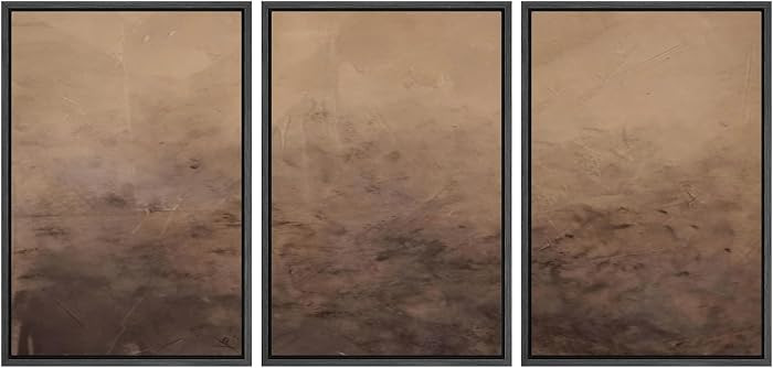 MUDECOR Framed Canvas Print Wall Art Minimalist Earthy Neutral Brown Abstract Illustrations Reali... | Amazon (US)