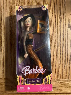 2006 Halloween Trick or Chic Barbie Doll Mattel NIB NRFB Witch in Orange & Black | eBay US