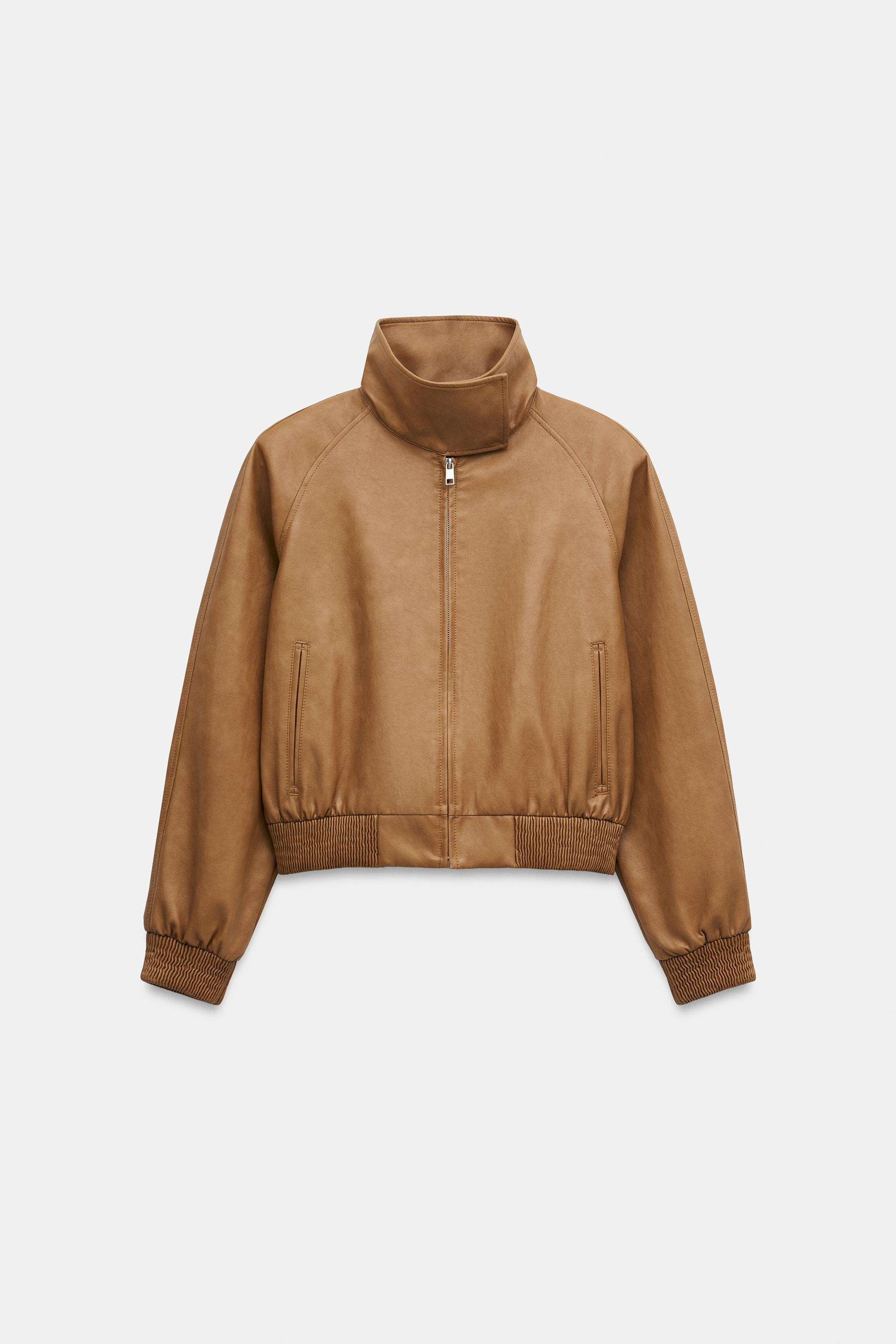ZW COLLECTION LEATHER EFFECT JACKET | Zara UK