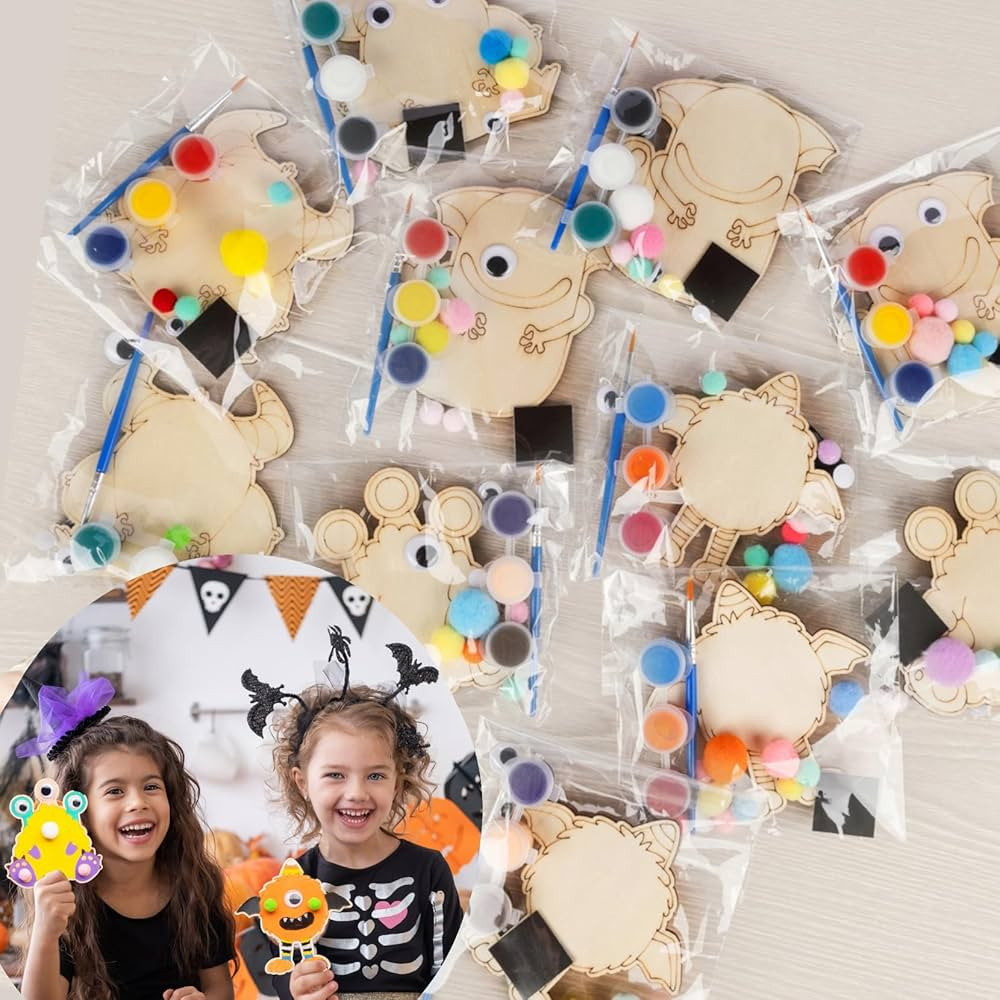 VENUSFIT 12 PCS Halloween Crafts for Kids - Halloween Party Favors - DIY Monster Crafts Bulk - Mo... | Amazon (US)