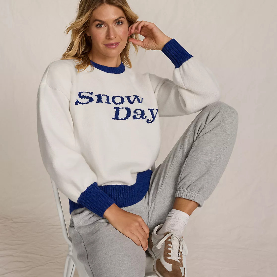 Women's Ultrasoft Placed Jacquard Jersey Crew Neck Sweater | Lands' End (US)