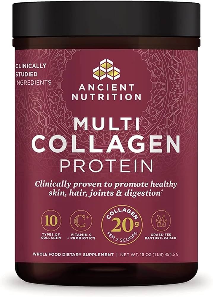 Ancient Nutrition Multi Collagen Powder Protein with Probiotics Unflavored (Unflavored, 45 Servin... | Amazon (US)