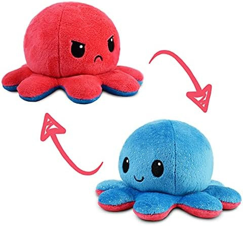 TeeTurtle | The Original Reversible Octopus Plushie | Patented Design | Light Blue + Dark Blue | ... | Amazon (US)