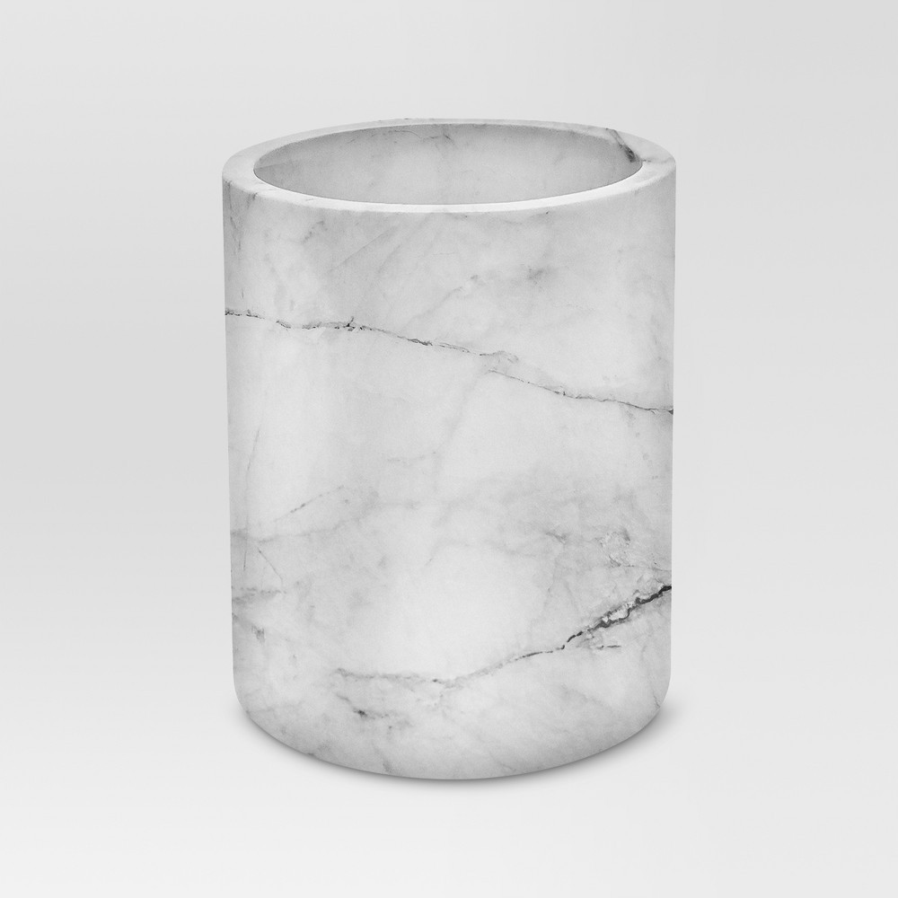 Large Marble Utensil Holder - Threshold , White | Target