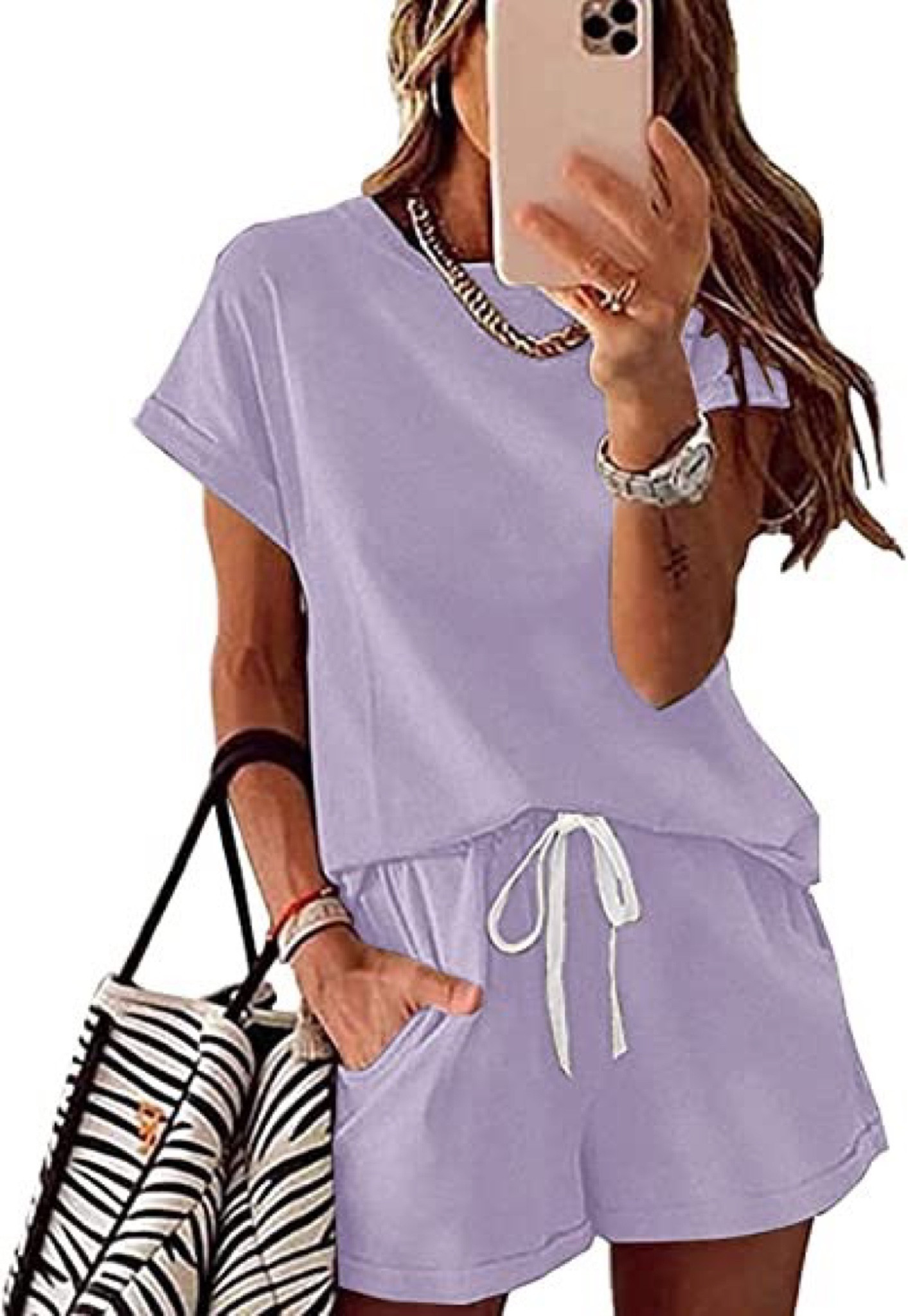 MEROKEETY Women's Summer Short Sleeve Crew Neck Pajama Set Solid Color Tracksuits Outfits

#LTKFind #LTKcurves #LTKfit