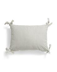 14x20 striped cotton corner ties pillow | TJ Maxx