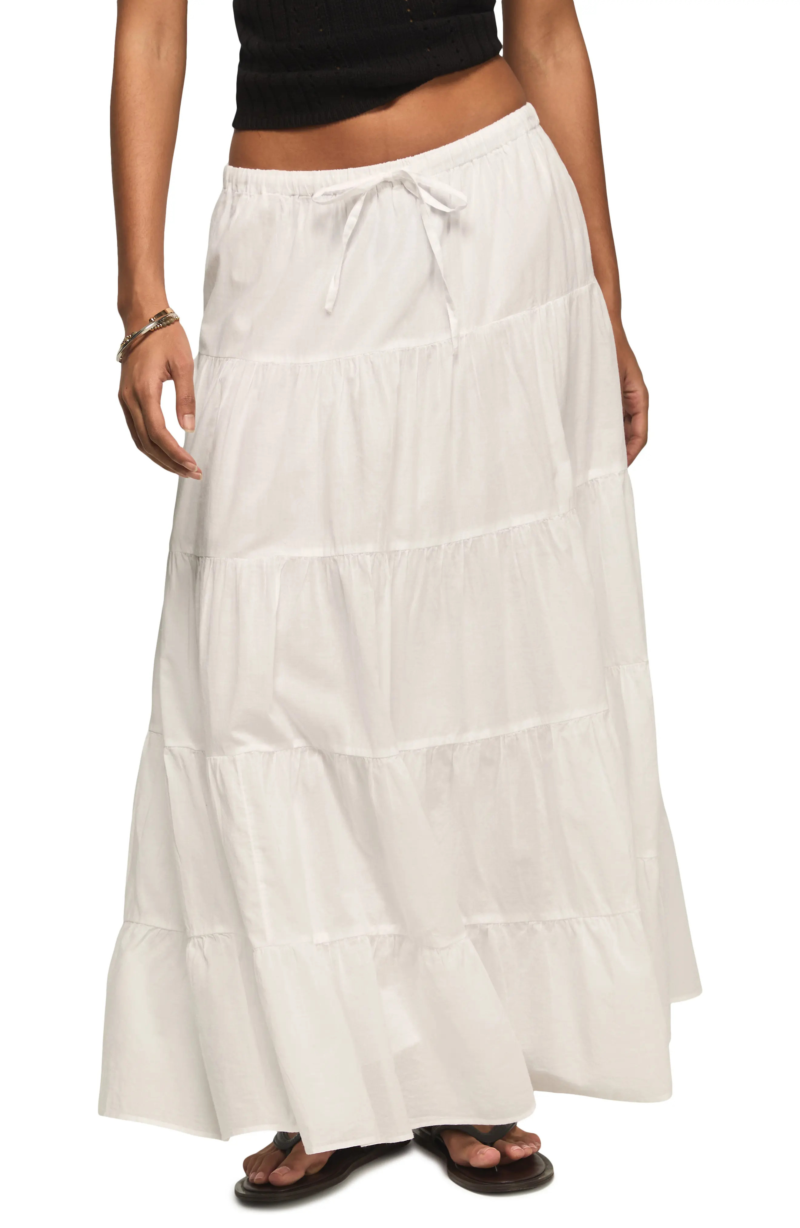 Tiered Poplin Maxi Skirt (Women) | Nordstrom | Nordstrom