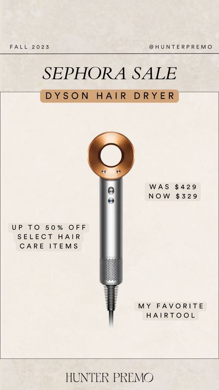 The dyson hairdryer is on sale today at Sephora! 


Beauty | hair care | 

#LTKbeauty #LTKsalealert
