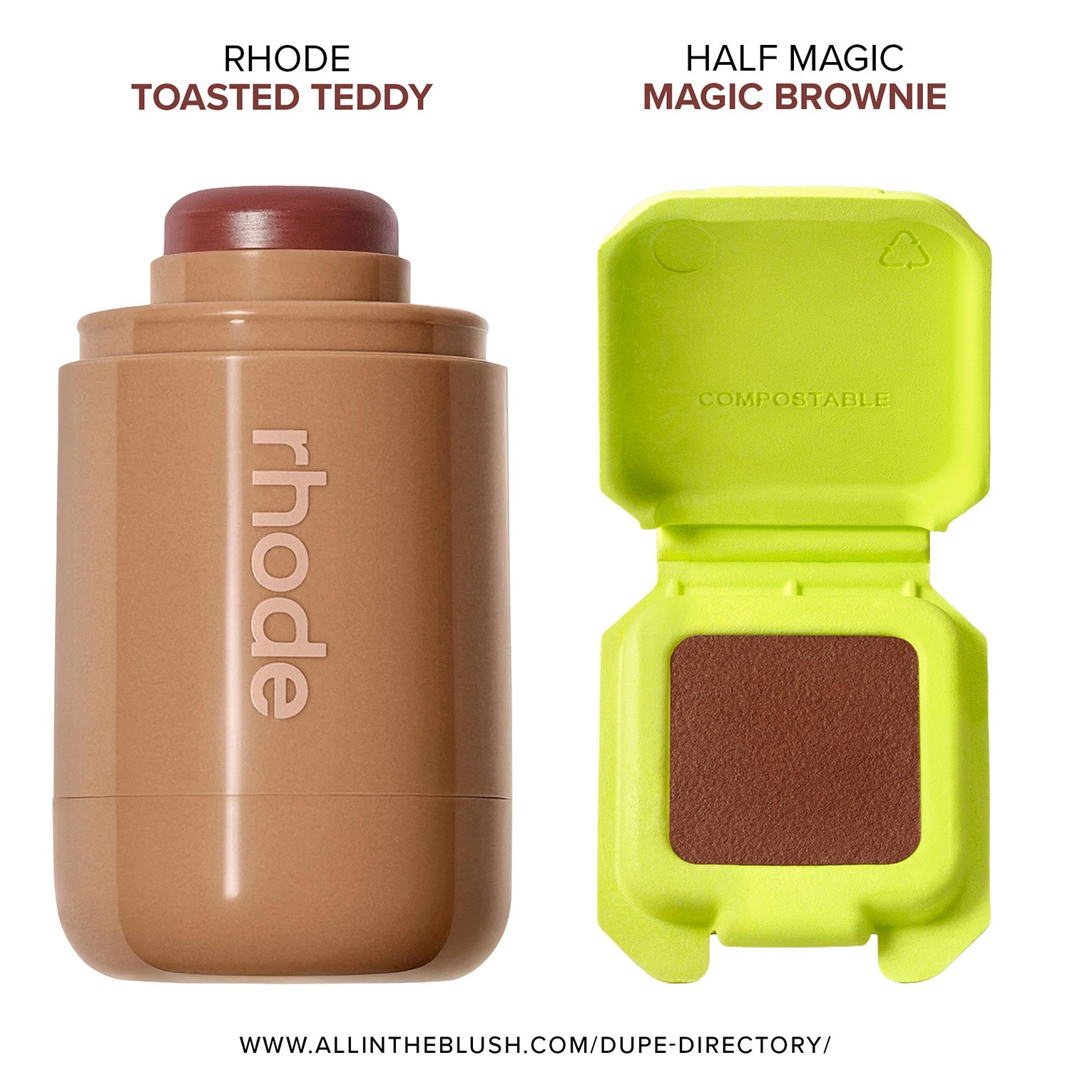 Rhode Toasted Teddy Pocket Cream Blush Dupe: Half Magic Magic Browny Cream Blush

#LTKBeauty #LTKgrwm #LTKootd