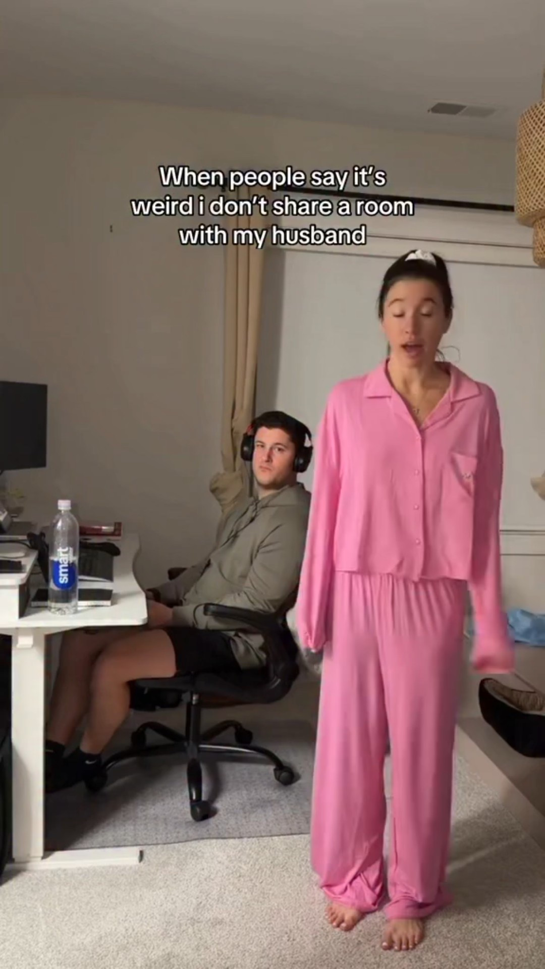 Top 3 fav things about having a separate room (and closet / bathroom)
1. Jake can play video games / watch football in his room before bed while i read in my room before bed 
2. We don’t have to clean up after each other / we are responsible for our own rooms (i like my space a specific way and he is more chill about his space. If we shared a room i know for a fact i would get frustrated but since we don’t we never ever ever get in an argument about cleaning) 
3. We have our own spaces ahaha i feel like this is a given but i love getting to have spaces that are just for ourselves and our stuff.