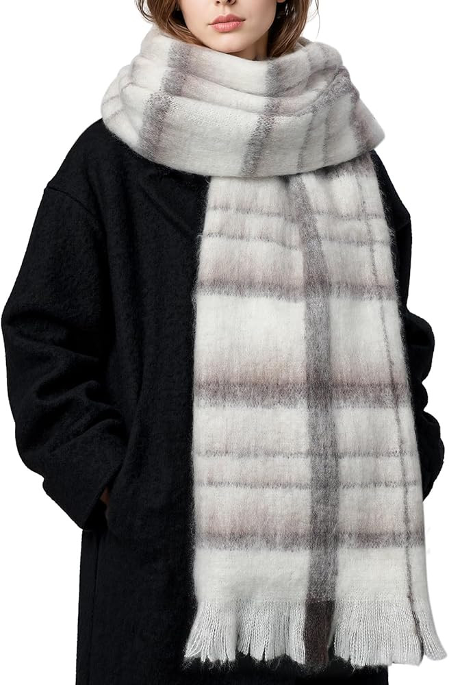 Winter Scarf for Women - Chunky Winter Scarf with Tassel, Womens Scarves for Cold Weather | Amazon (US)