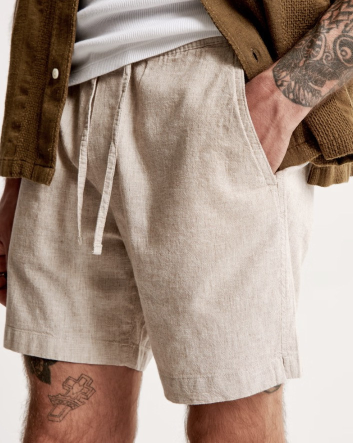 Linen blend pull on shorts from Abercrombie 

#LTKMens #LTKxAF