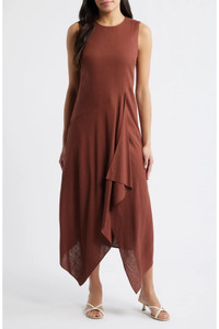 Click for more info about Sleeveless Linen Midi Dress (Women) | Nordstrom