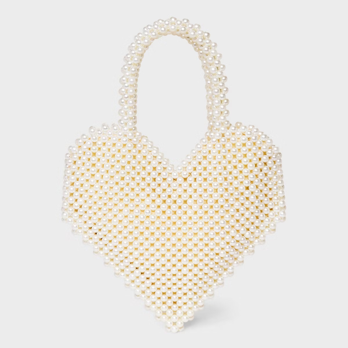 Beaded Pearl Heart Clutch - A New Day™ Off-White | Target