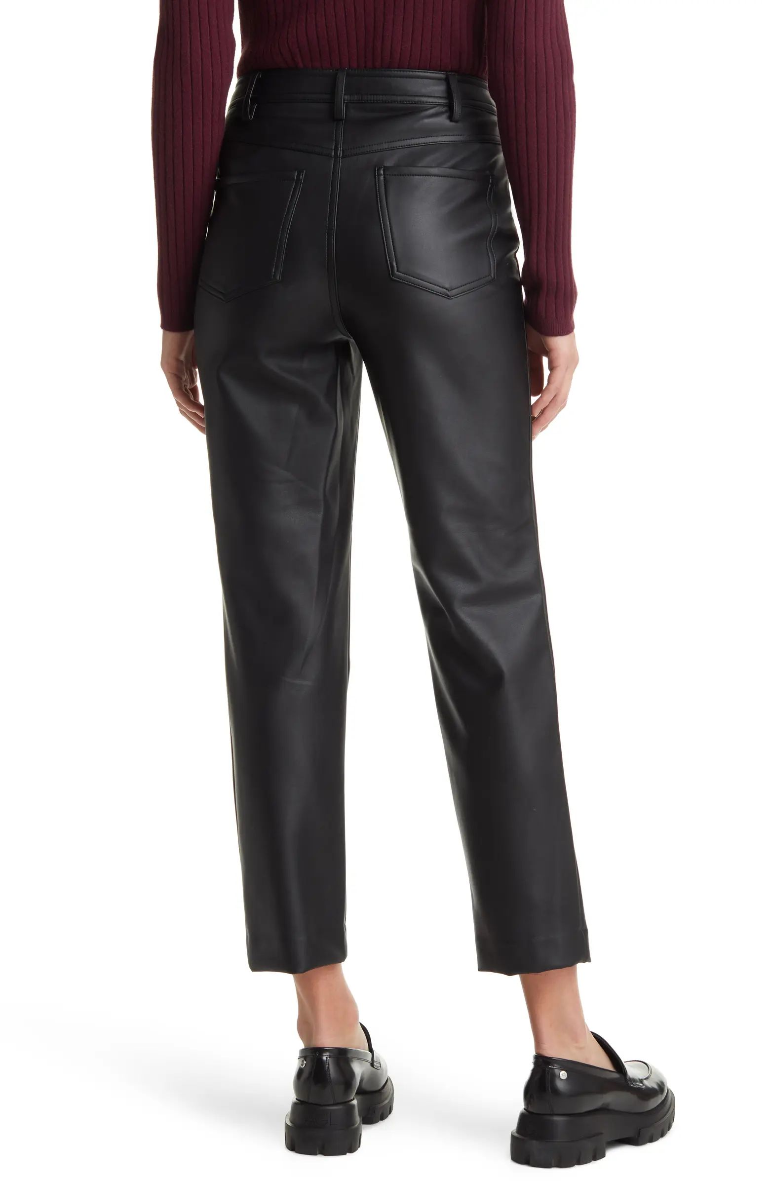 Five Pocket Crop Faux Leather Pants | Nordstrom