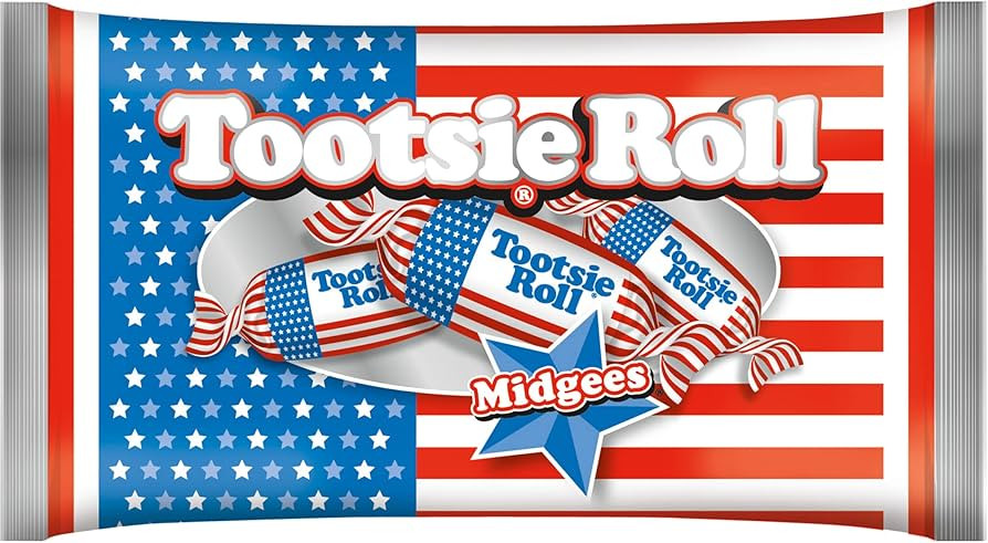 Tootsie Roll Midgees Flag, Red, White and Blue Packaging, 11 oz. Bag | Amazon (US)