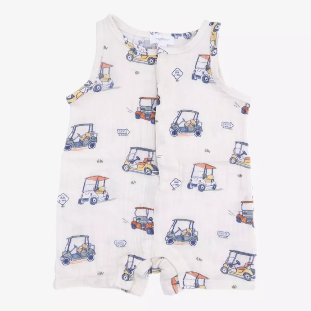Angel Dear Zooming Golf Carts Boy's Sleeveless Shortie Romper | PGA TOUR Superstore