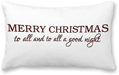 by Unbranded Canvas Pillowcase Merry Christmas to All to All A Good Night 12×18in Lumbar Throw P... | Amazon (US)