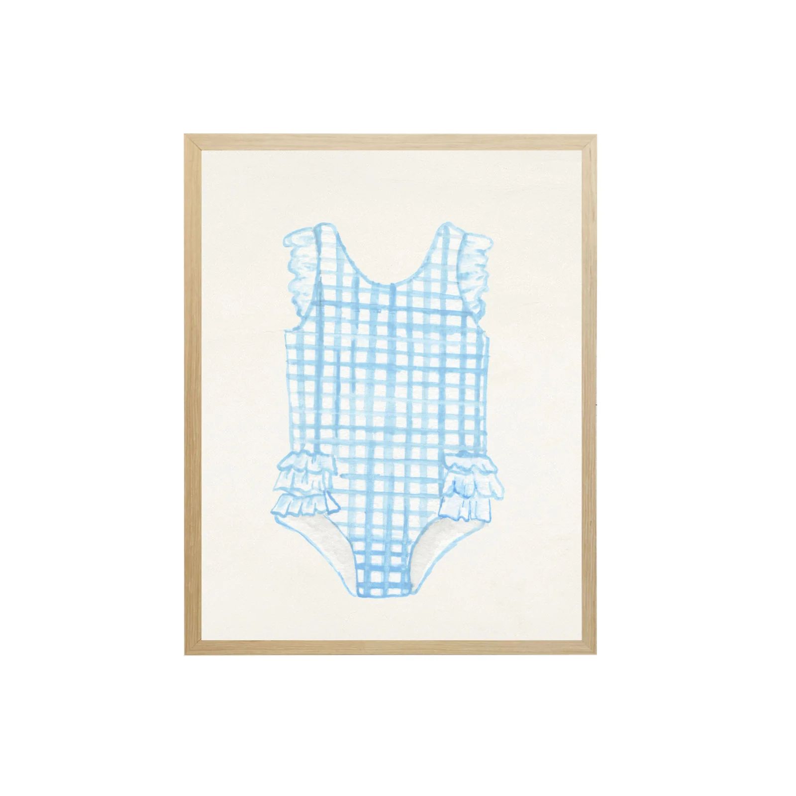 Blue Gingham Suit Kids Art | Brooke and Lou