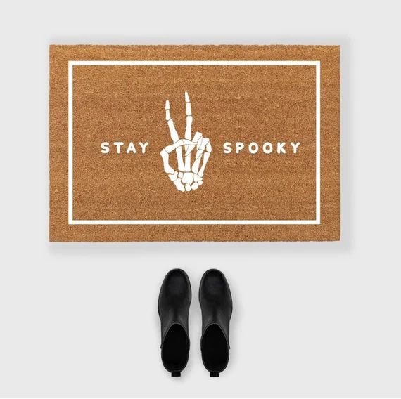 Stay Spooky Doormatdancing Skeletons Doormatskeleton - Etsy | Etsy (US)