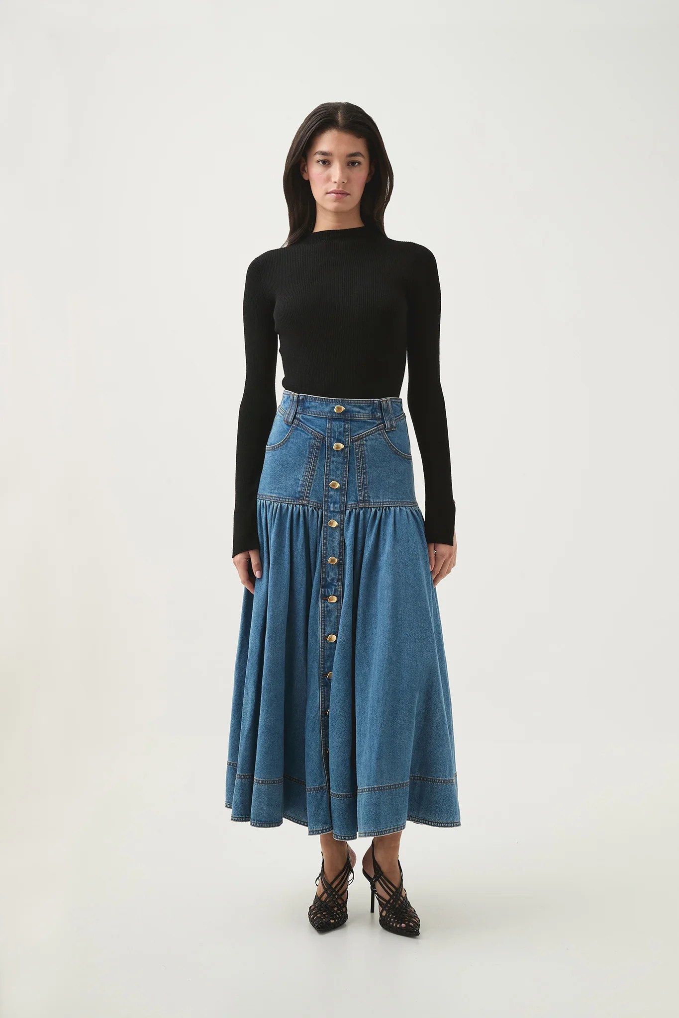 Belmond Denim Midi Skirt | aje. (US, UK, Europe, ROW)